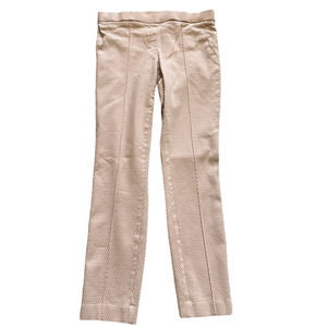 Dalia Light Pink Diamond Pattern Straight Leg Ankle Pants, Size 8